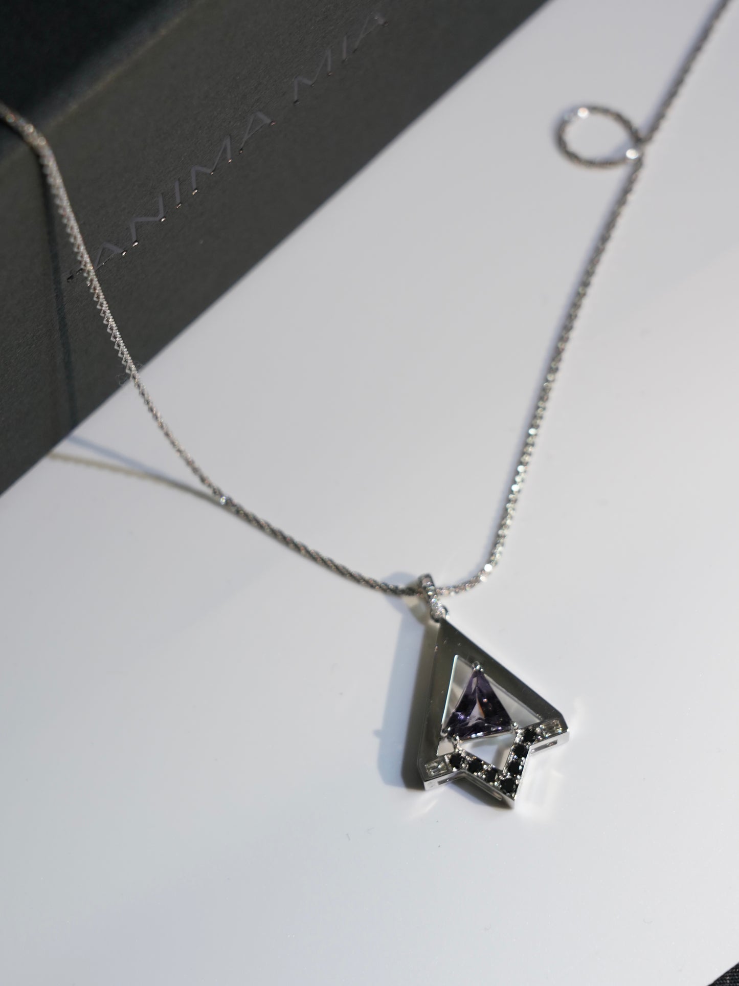 Geometric Spinel Pendant in Solid 9k