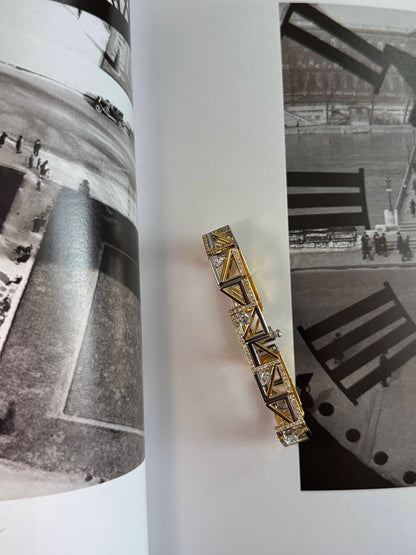 The Black Monologue "Architecture on the Wrist" Bracelet - Two-Tone Solid 9k Gold & Lab-Grown Diamonds